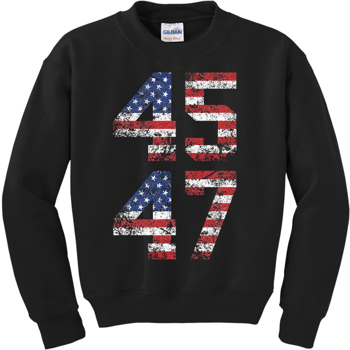 Trump 2024 Retro Election Campaign Kids Sweatshirt