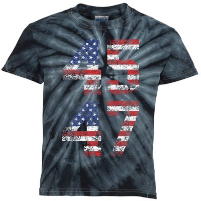 Trump 2024 Retro Election Campaign Kids Tie-Dye T-Shirt