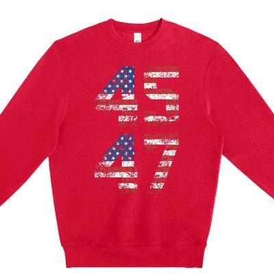 Trump 2024 Retro Election Campaign Premium Crewneck Sweatshirt