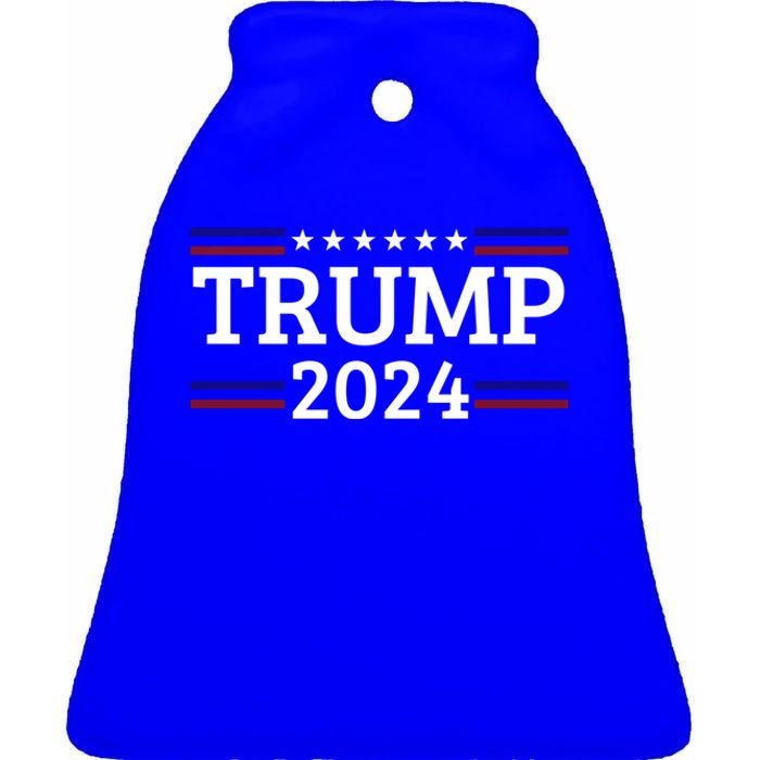 Trump 2024 Republican Take America Back Miss Me Yet Cute Gift Ceramic Bell Ornament