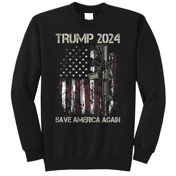 Trump 2024 Retro Campaign Button Re Elect President Trump Sweatshirt