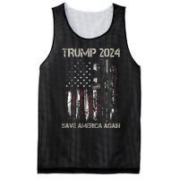 Trump 2024 Retro Campaign Button Re Elect President Trump Mesh Reversible Basketball Jersey Tank