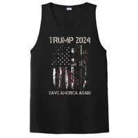 Trump 2024 Retro Campaign Button Re Elect President Trump PosiCharge Competitor Tank