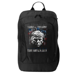 Trump 2024 Retro Take America Back City Backpack