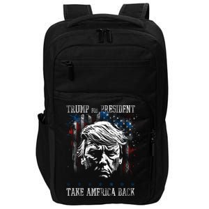 Trump 2024 Retro Take America Back Impact Tech Backpack