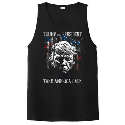 Trump 2024 Retro Take America Back PosiCharge Competitor Tank