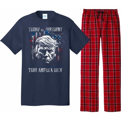 Trump 2024 Retro Take America Back Pajama Set