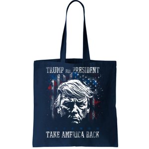 Trump 2024 Retro Take America Back Tote Bag