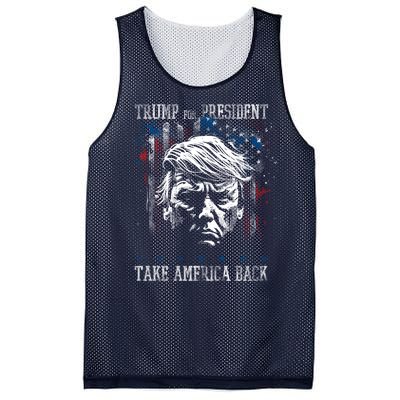 Trump 2024 Retro Take America Back Mesh Reversible Basketball Jersey Tank