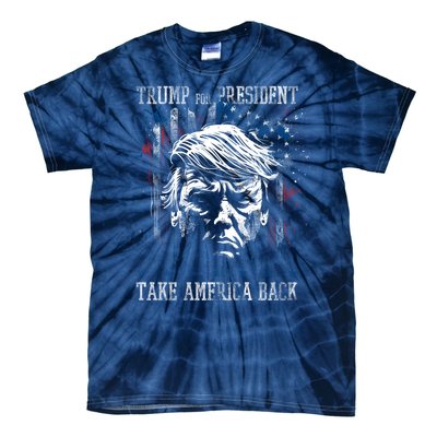 Trump 2024 Retro Take America Back Tie-Dye T-Shirt