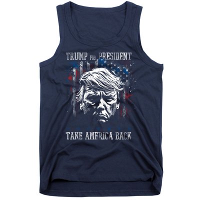 Trump 2024 Retro Take America Back Tank Top