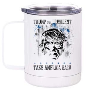 Trump 2024 Retro Take America Back 12 oz Stainless Steel Tumbler Cup