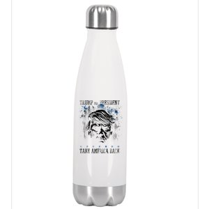 Trump 2024 Retro Take America Back Stainless Steel Insulated Water Bottle