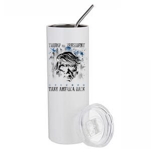 Trump 2024 Retro Take America Back Stainless Steel Tumbler