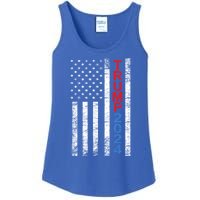 Trump 2024 Rustic Vertical American Flag Funny Gift Ladies Essential Tank