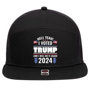 Trump 2024 Republicans 7 Panel Mesh Trucker Snapback Hat