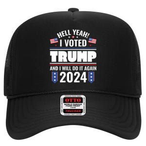 Trump 2024 Republicans High Crown Mesh Back Trucker Hat