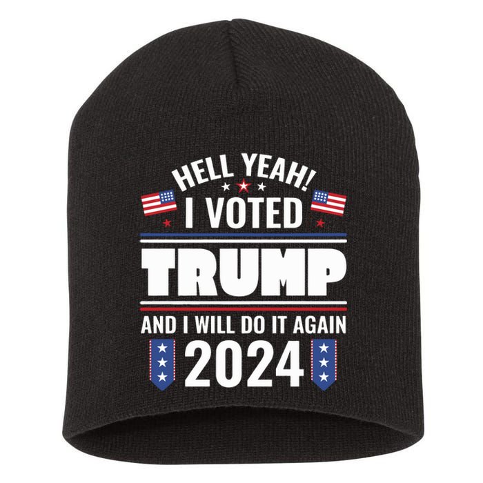 Trump 2024 Republicans Short Acrylic Beanie