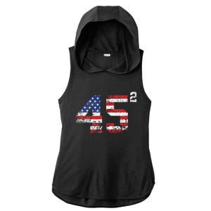 Trump 2024 Save America Save America Again Trump Ladies PosiCharge Tri-Blend Wicking Draft Hoodie Tank