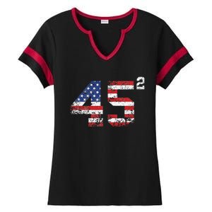 Trump 2024 Save America Save America Again Trump Ladies Halftime Notch Neck Tee