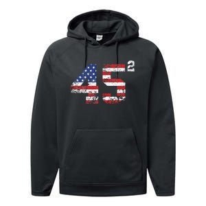 Trump 2024 Save America Save America Again Trump Performance Fleece Hoodie