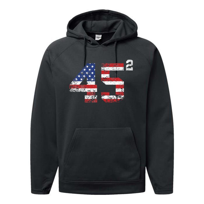 Trump 2024 Save America Save America Again Trump Performance Fleece Hoodie