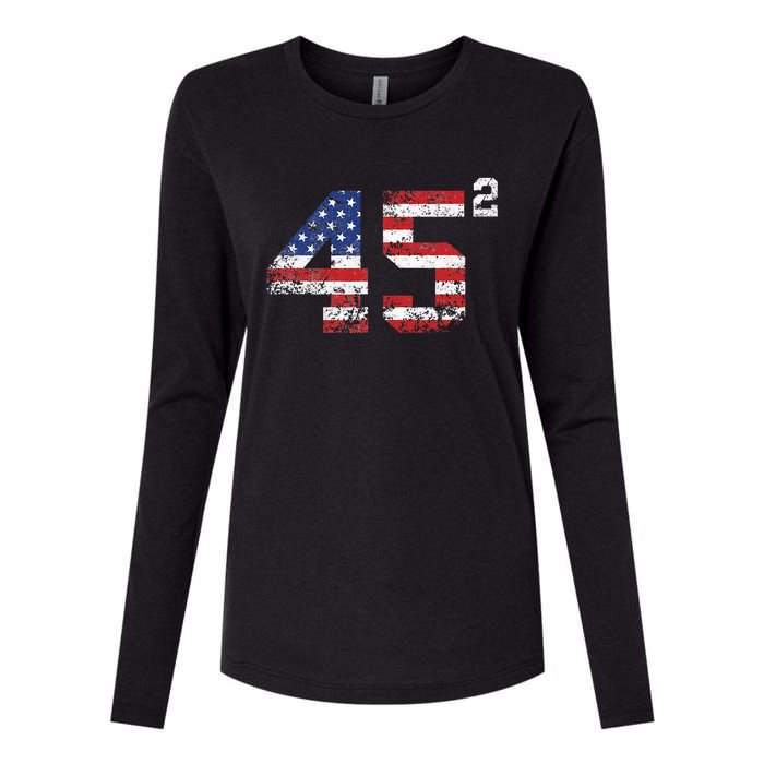 Trump 2024 Save America Save America Again Trump Womens Cotton Relaxed Long Sleeve T-Shirt