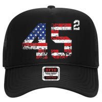 Trump 2024 Save America Save America Again Trump High Crown Mesh Back Trucker Hat