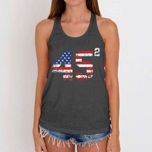 Trump 2024 Save America Save America Again Trump Women's Knotted Racerback Tank