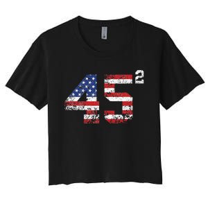 Trump 2024 Save America Save America Again Trump Women's Crop Top Tee