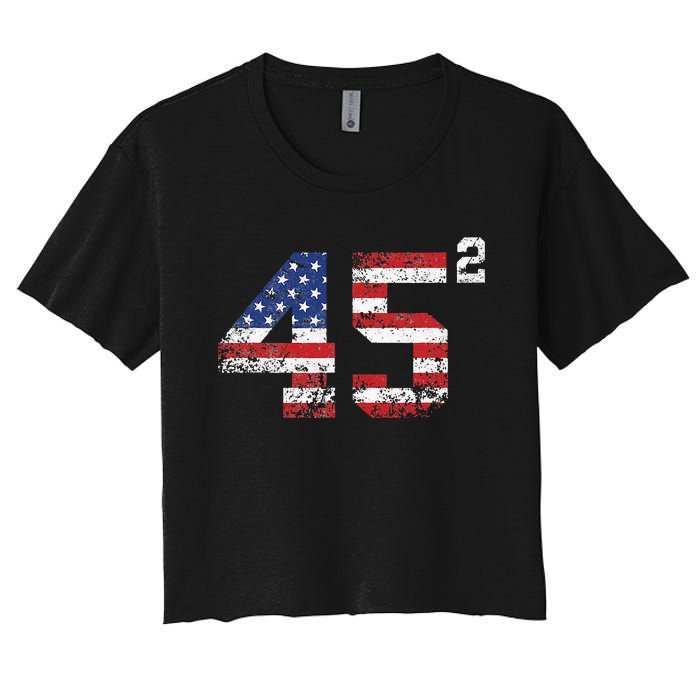 Trump 2024 Save America Save America Again Trump Women's Crop Top Tee