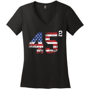 Trump 2024 Save America Save America Again Trump Women's V-Neck T-Shirt