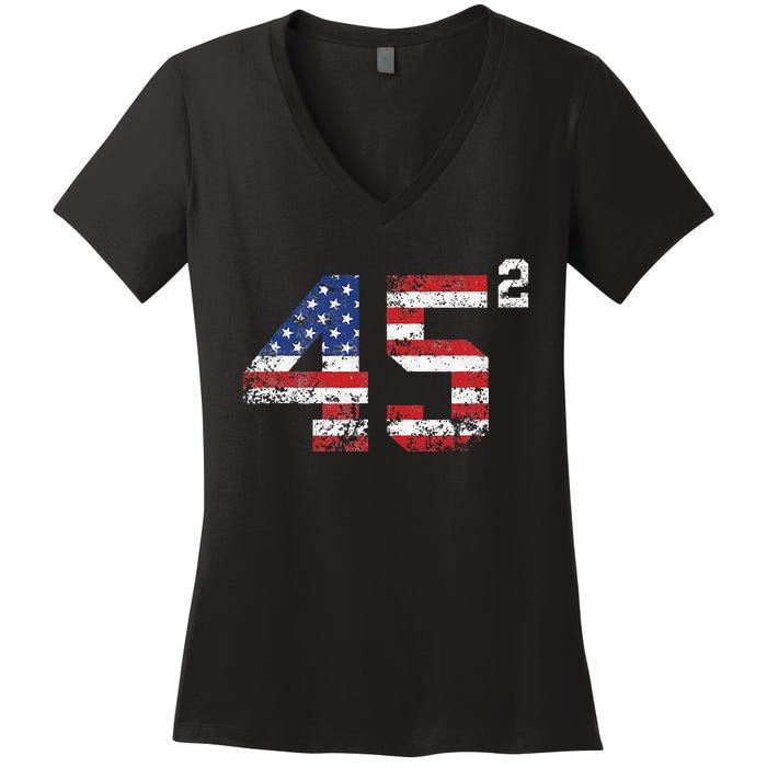 Trump 2024 Save America Save America Again Trump Women's V-Neck T-Shirt