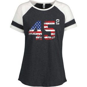 Trump 2024 Save America Save America Again Trump Enza Ladies Jersey Colorblock Tee