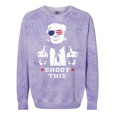 Trump 2024 Shoot This Colorblast Crewneck Sweatshirt