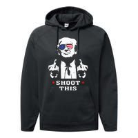 Trump 2024 Shoot This Performance Fleece Hoodie