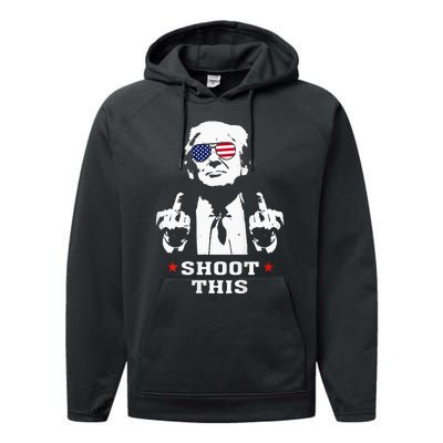 Trump 2024 Shoot This Performance Fleece Hoodie