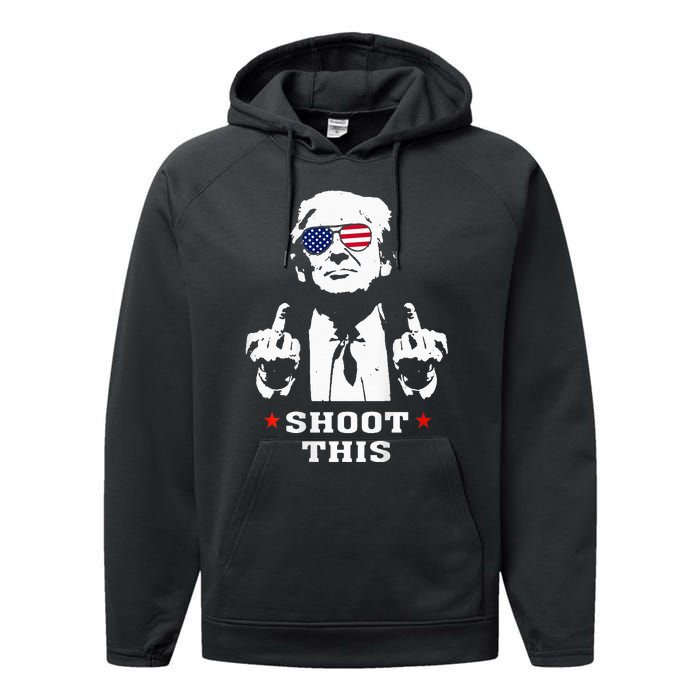 Trump 2024 Shoot This Performance Fleece Hoodie