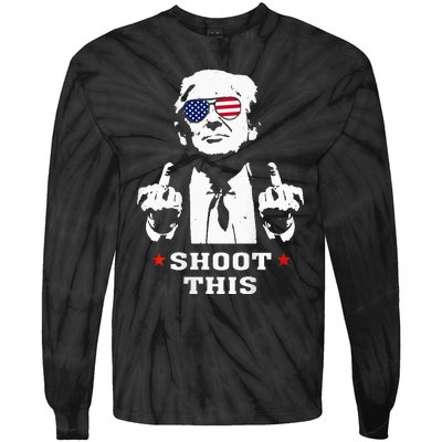 Trump 2024 Shoot This Tie-Dye Long Sleeve Shirt