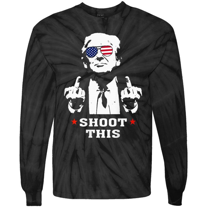 Trump 2024 Shoot This Tie-Dye Long Sleeve Shirt