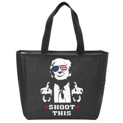 Trump 2024 Shoot This Zip Tote Bag