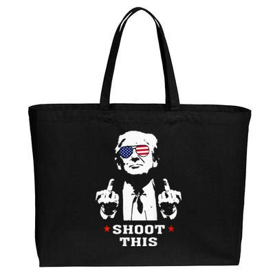 Trump 2024 Shoot This Cotton Canvas Jumbo Tote