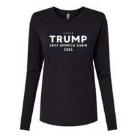 Trump 2024 Save America Save America Again Trump Womens Cotton Relaxed Long Sleeve T-Shirt