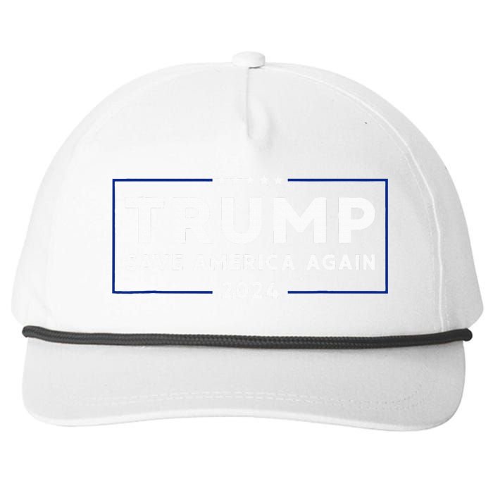 Trump 2024 Save America Save America Again Trump Snapback Five-Panel Rope Hat