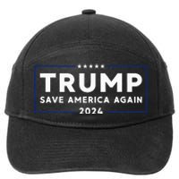 Trump 2024 Save America Save America Again Trump 7-Panel Snapback Hat