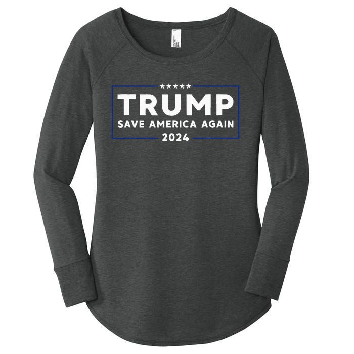 Trump 2024 Save America Save America Again Trump Women's Perfect Tri Tunic Long Sleeve Shirt