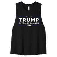 Trump 2024 Save America Save America Again Trump Women's Racerback Cropped Tank