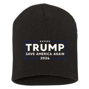 Trump 2024 Save America Save America Again Trump Short Acrylic Beanie