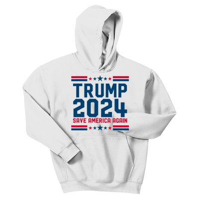 Trump 2024 Save America Again Pro Trump Trump Election Kids Hoodie