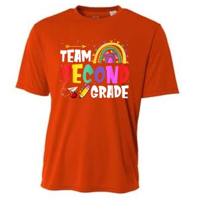 Team 2Nd Second Grade Teacher Back To School Vintage Gift Cooling Performance Crew T-Shirt